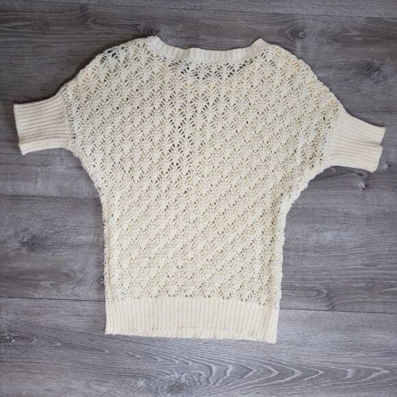 Philosophy Republic Clothing Womens Ivory Crochet Sweater Top Size S - Picture 5 of 6